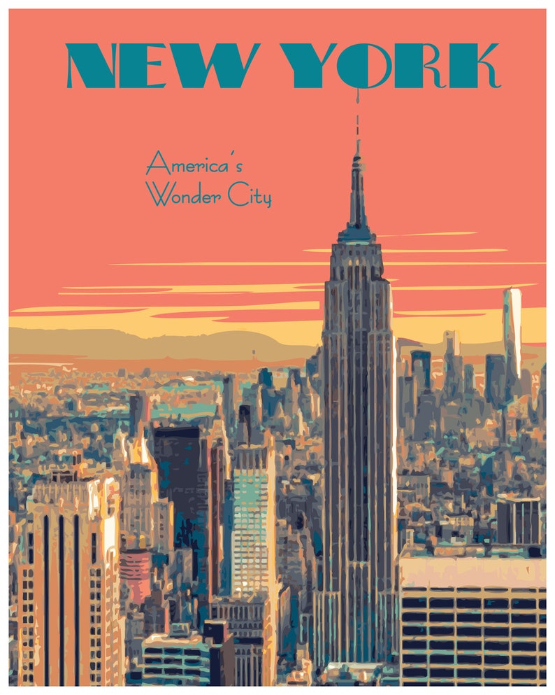 New York Travle Print