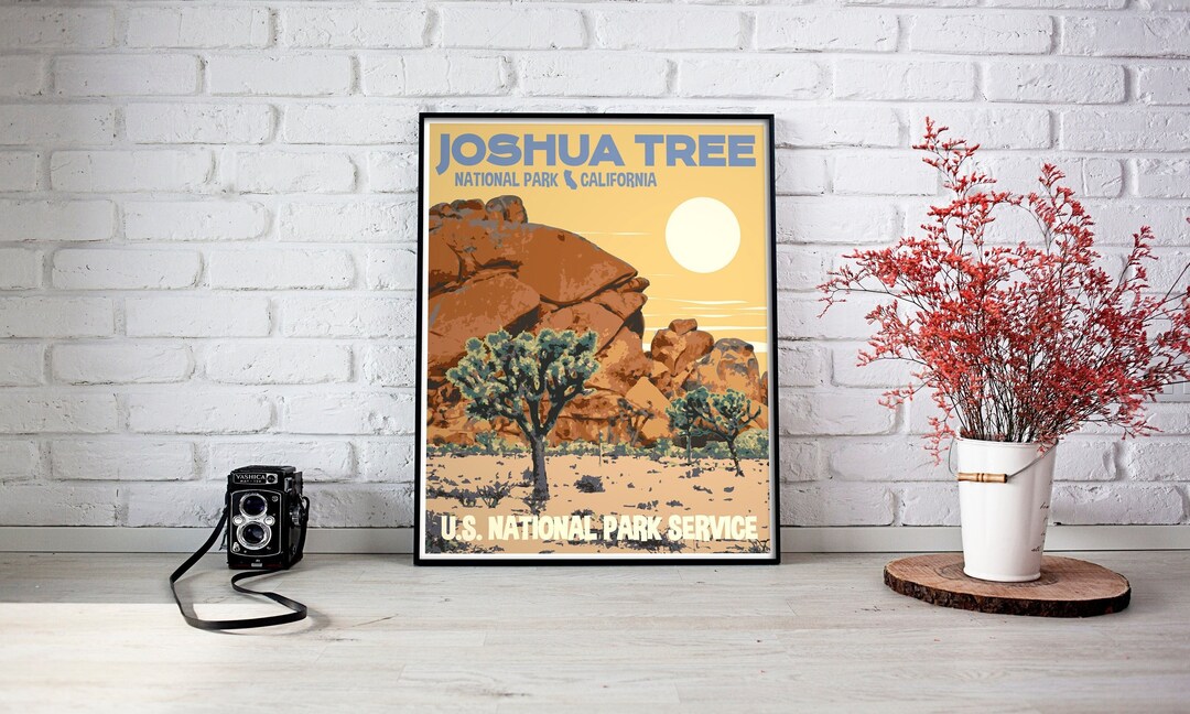 Joshua Tree National Park Vintage Travel Print - Etsy