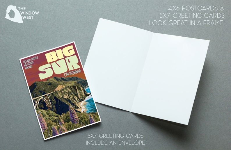 Big Sur California Poster, Big Sur National Forest Poster, California Poster, Big Sur Travel Poster. Big Sur Art image 8