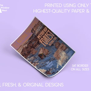 Petrified Forest National Park Vintage Style Travel Poster, Petrified ...