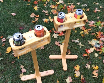 Double drink holder, pair, with bases