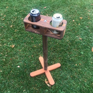 Double drink holder with base