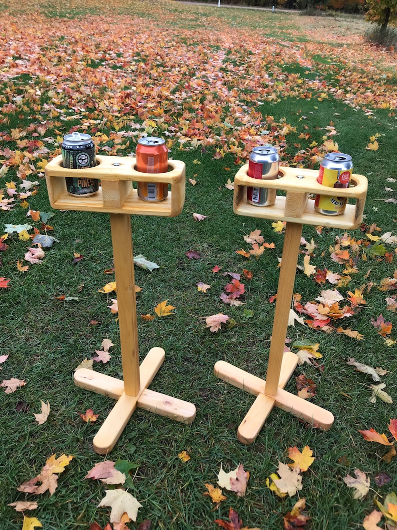 Double drink holder, pair, with bases