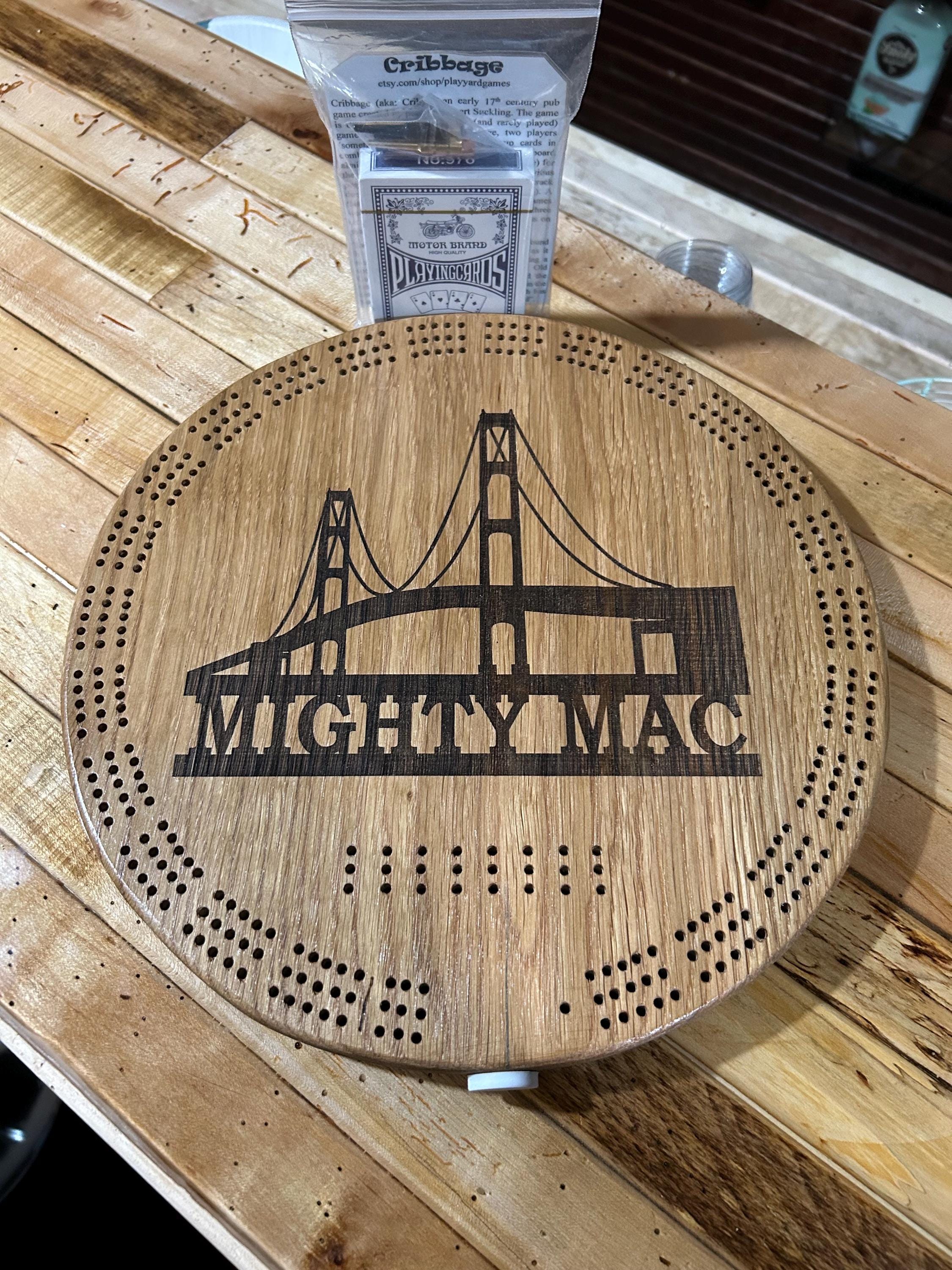 Cribbage Board, Mackinaw Bridge - Etsy