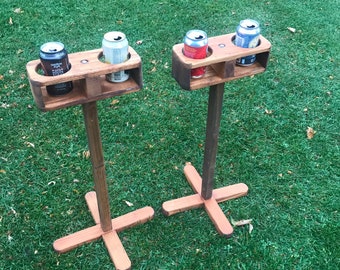 Double drink holder pair with bases