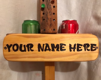 Name plate for drink holder