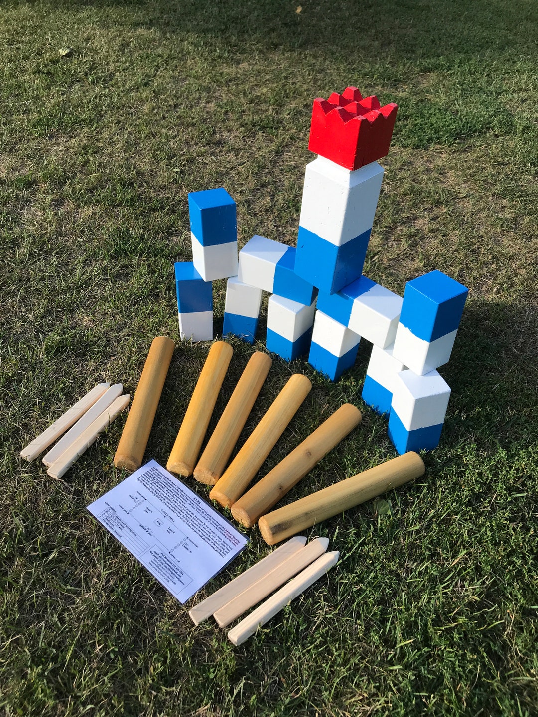 Kubb - Hardwood Painted, No Case - Etsy