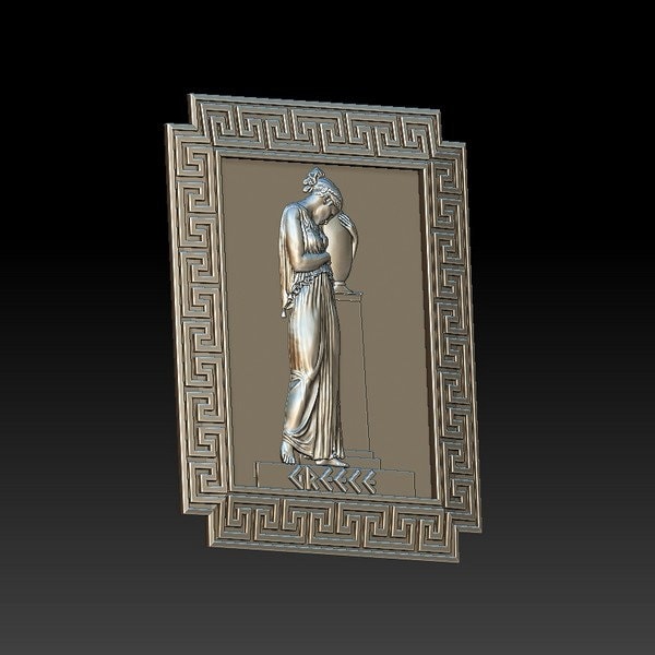 3D STL File for CNC - Greek Woman With Amphora - Etsy