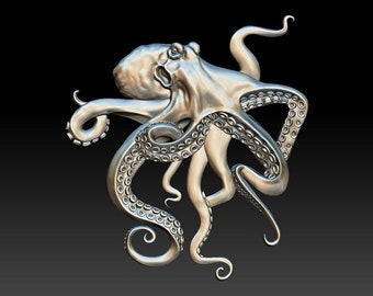 3D STL File for CNC - Octopus v1