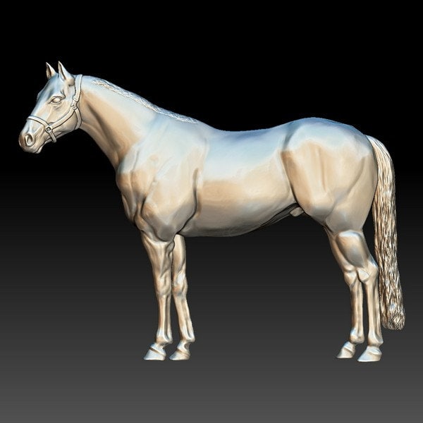 Fichier STL 3D pour CNC - Cheval v3