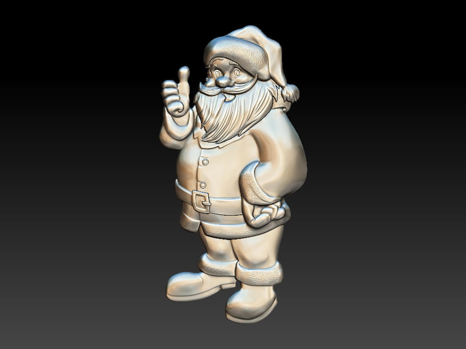 Set of 3D STL Model 5 Santa Clauses for Christmas | Etsy