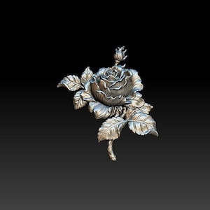3D STL File for CNC - Rose v2