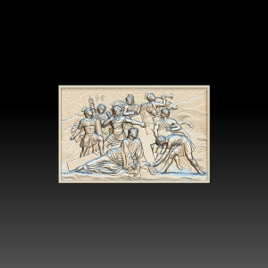 3D STL File fpr CNC - Scene Jesus goes to Calvary