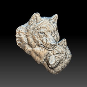 3D STL File for CNC - Wolfs smooth