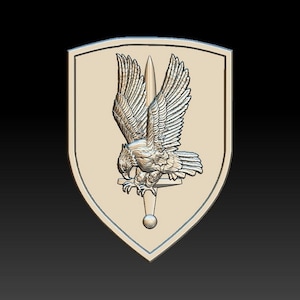 CNC 用 3D STL モデル - Eagle with Sword