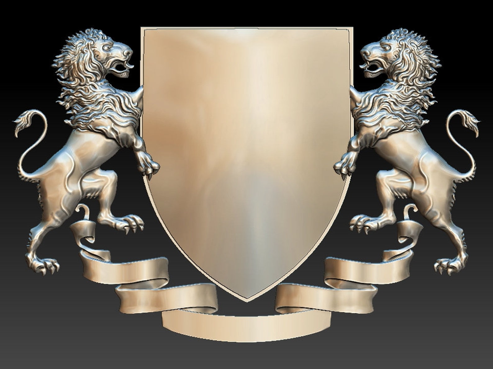 3D STL model Coat of Arms 2pcs Etsy