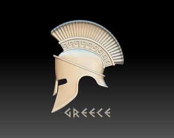 3D STL File for CNC - Set 7 models Helmet Greece