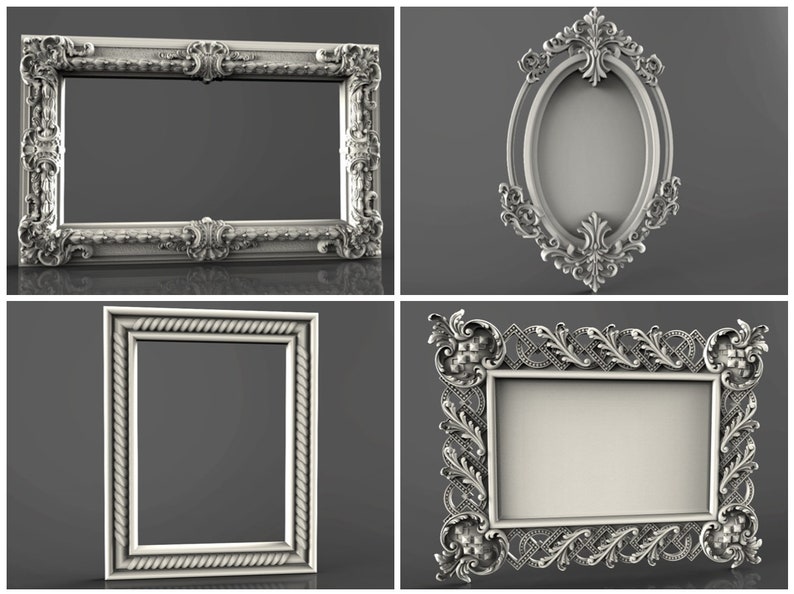 3D STL Model for CNC - 40 Pcs Frame Models - Set #1 - Etsy