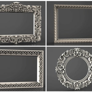 3D STL model for CNC - 40 pcs Frame models - Set #1