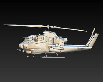 3D STL File for CNC - Helicopter