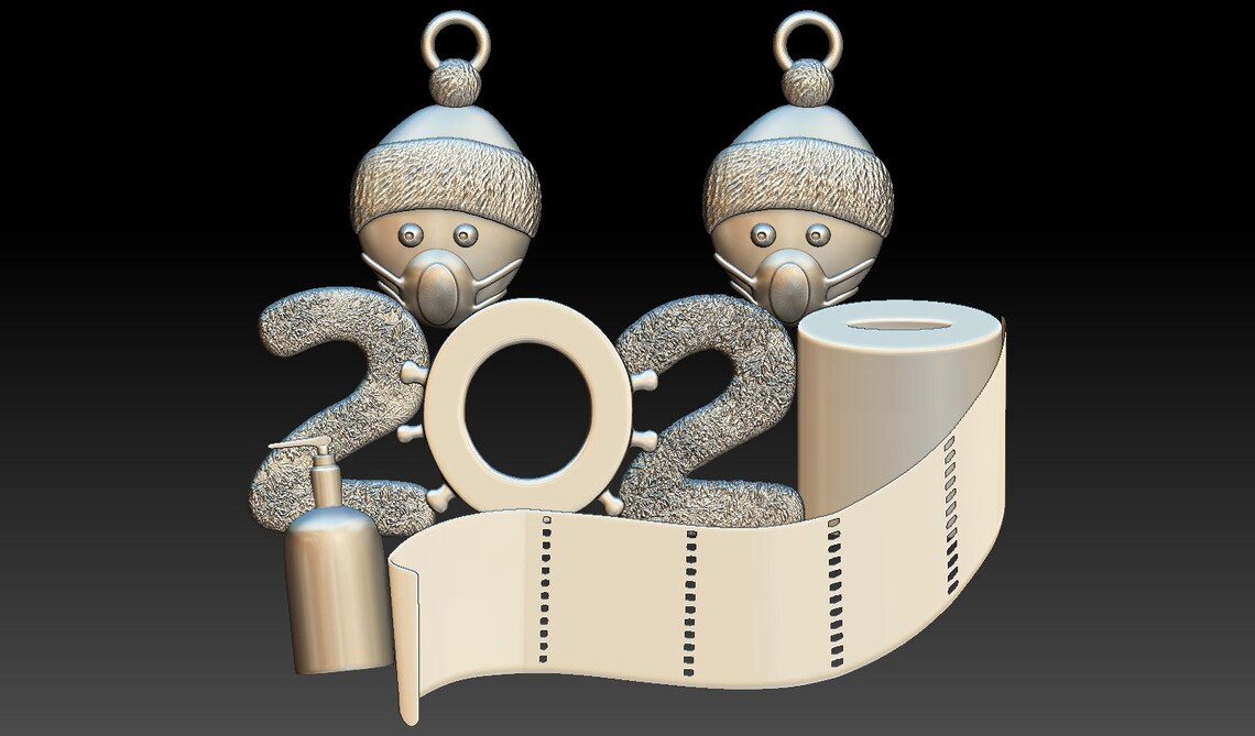 Set of Christmas Tree Ornament 3D STL Model With 1 to 7 Etsy