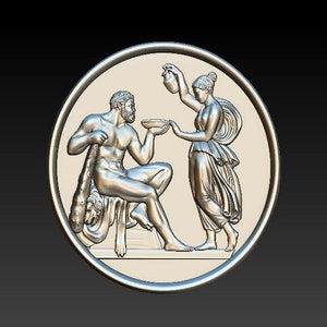 3D STL File for CNC - Scene Greece Hercules
