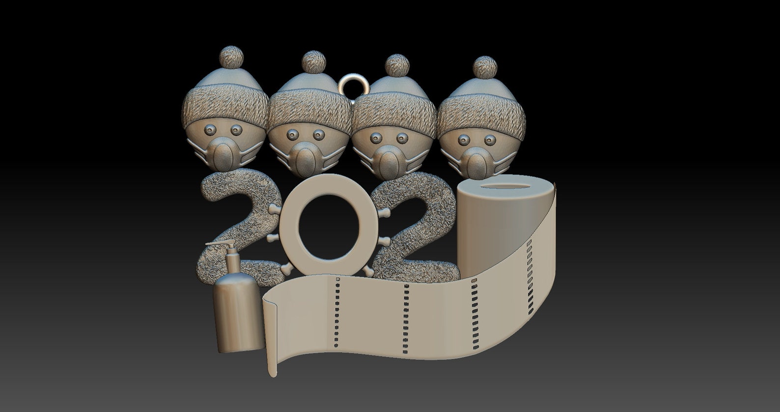 Set of Christmas Tree Ornament 3D STL Model With 1 to 7 Etsy