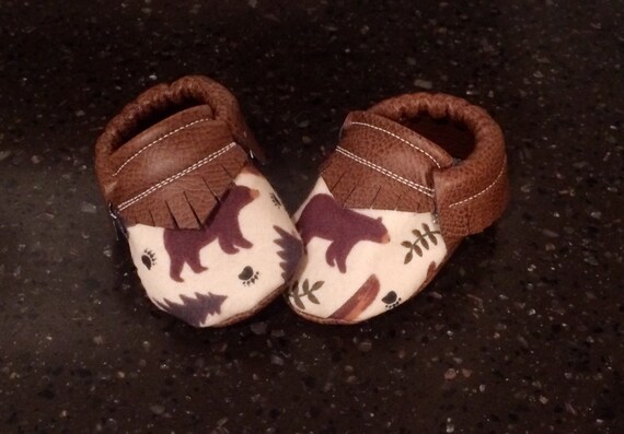 faux leather baby shoes