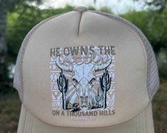 Western Cowboy Christian Trucker Hat