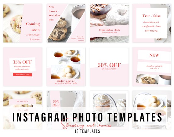 Instagram Post Templates Cherry Pink Instagram Mockup