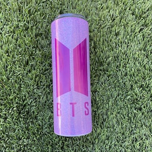 Certified BTS Army 20oz Skinny Stainless Steel Tumbler | BTS Cup | Metal Cup | Sublimation Tumbler | Army Fan | holographic