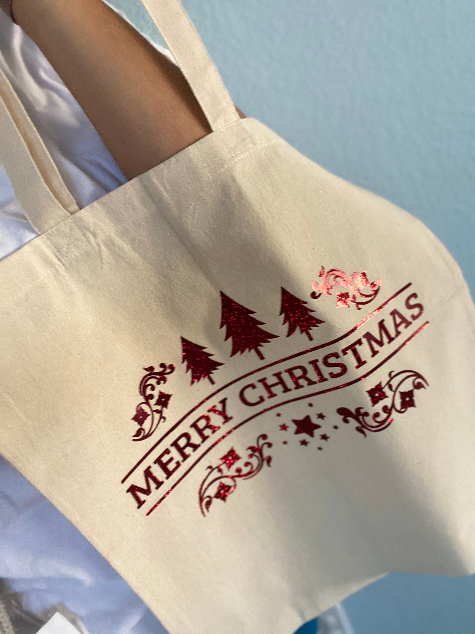 Christmas Gift Tote Bag Etsy