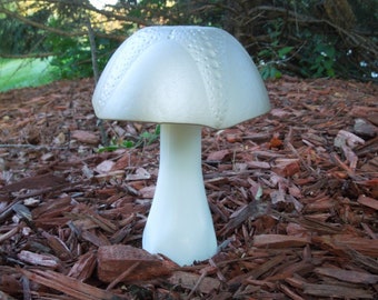 Upcycled, Repurposed Glass Mushroom Decoration.  Garden Decor, Unique GIft