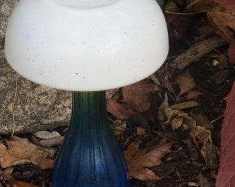 Repurposed Glass MUSHROOM ART for Garden or Home, Upcycled