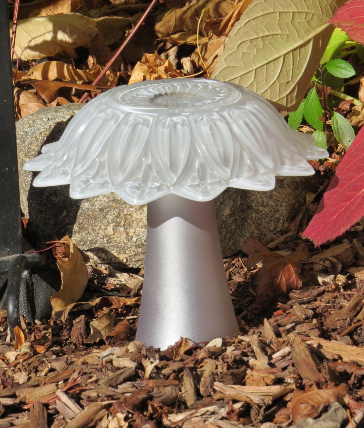 Upcycled Glass MUSHROOM ART for Garden or Home, Repurposed Etsy
