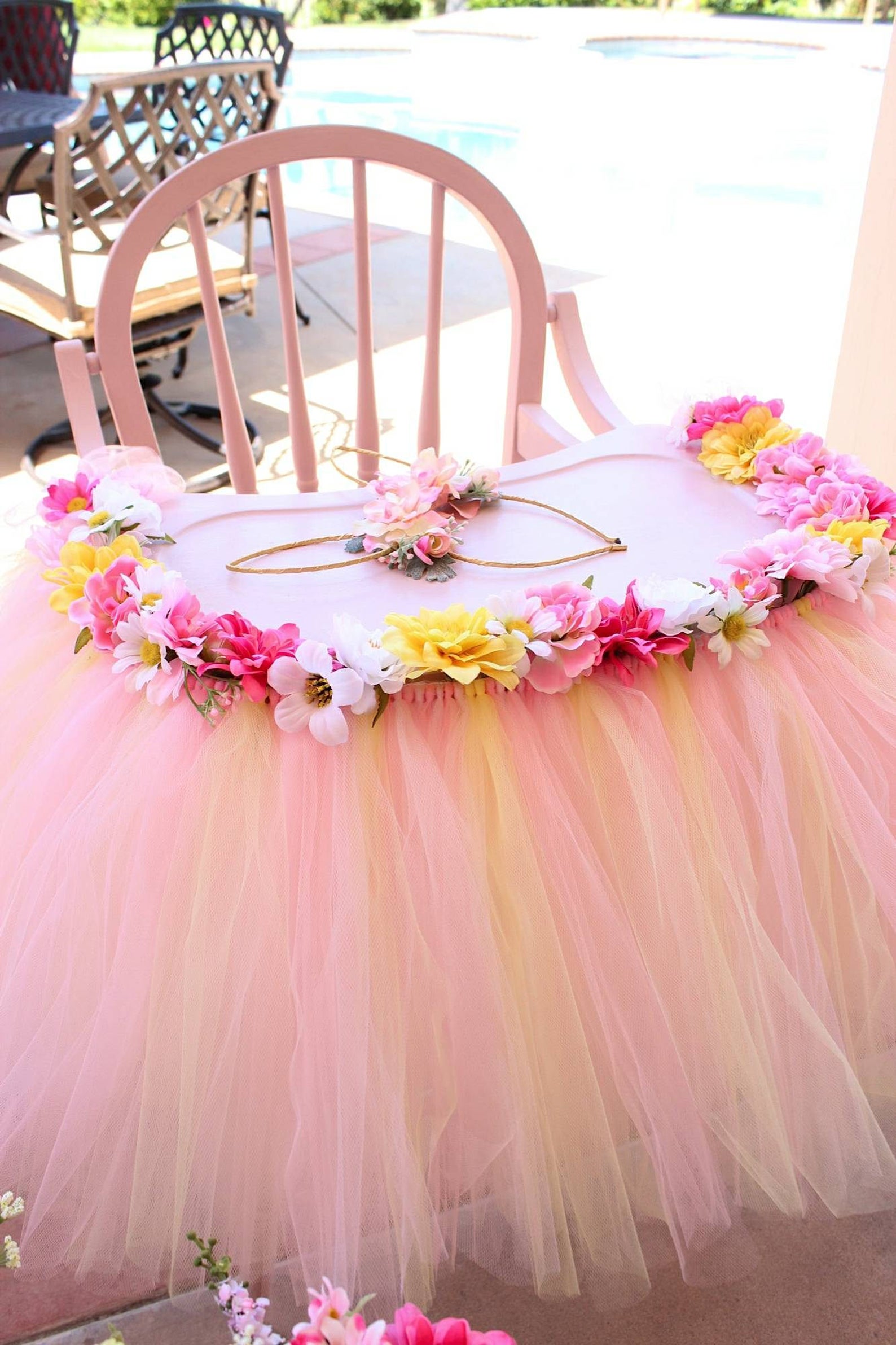 High Chair Tutu Tulle Skirt Etsy