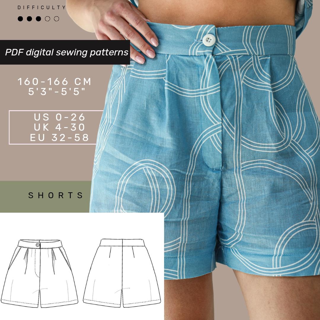 summer-shorts-pattern-women-shorts-pattern-beginner-shorts
