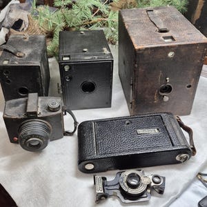 Vintage Camera Lot, Lot of 5 Unique Vintage Cameras. Collectible Vintage Cameras. Great for Display.