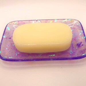 Glitter Resin Rounded Rectangle soap holder. Various sizes available!