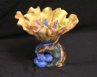 Ceramic Flower, Colorful flower, Stoneware, Unique gift