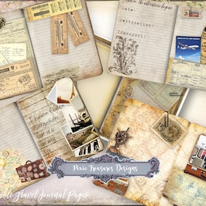 Vintage Printable Travel Journal Pages