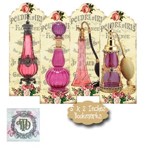 8 Printable Perfume Bottle Bookmarks