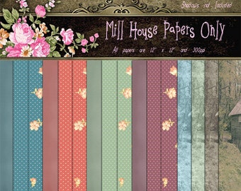 Printable Mill House Scrapbooking Papers