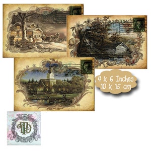 5 Printable Country Scene Tags