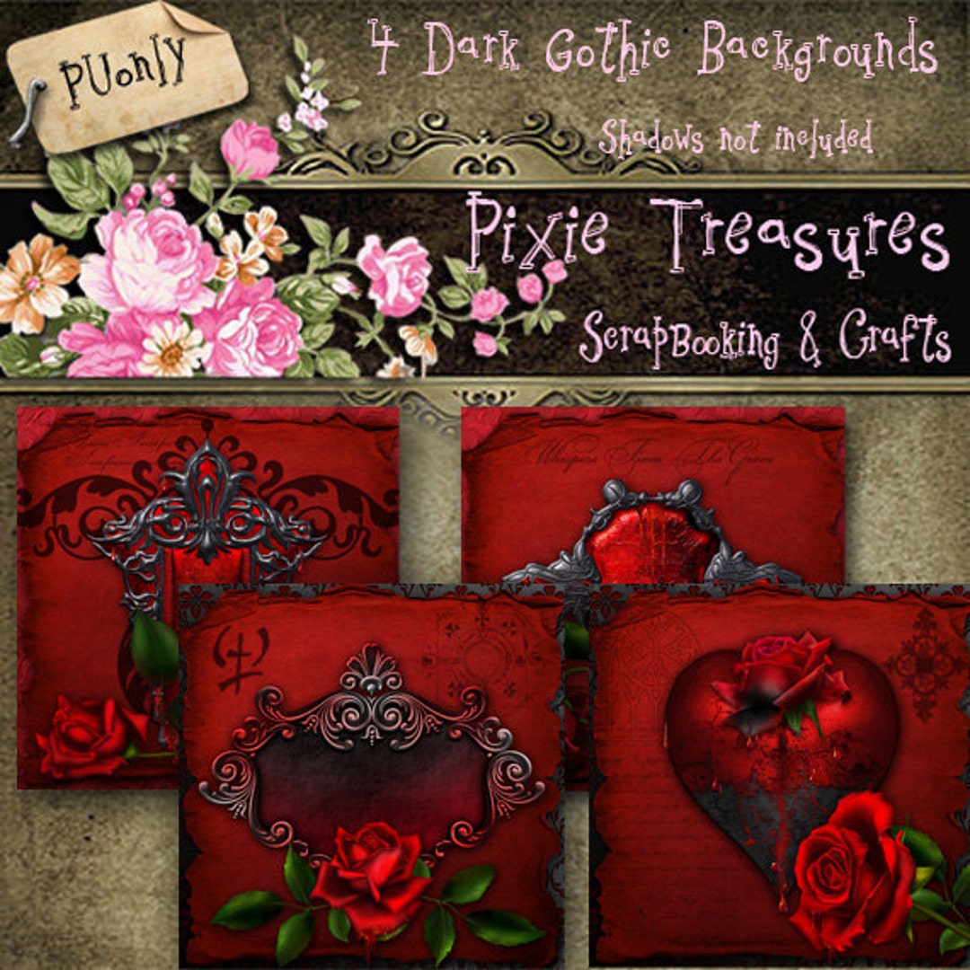 Dark Printable Gothic Valentine Backgrounds - Etsy