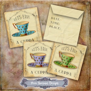 Printable Tea Bag Envelope Invitations