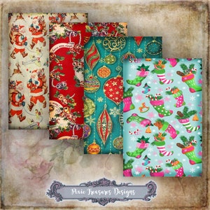 12 Christmas Gift Background Tags