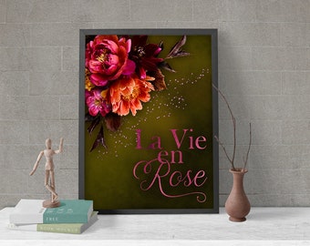 La Vie en Rose Printable Wall Art