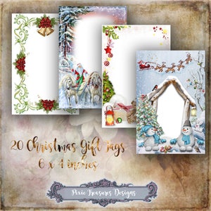 20 Christmas Gift Tags of Frames