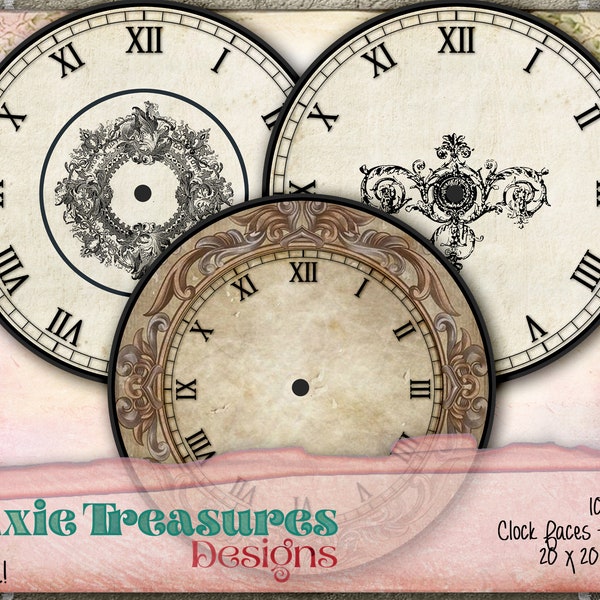 Large Printable Clock Faces - Set 1